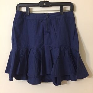 💕A | X Navy Flattered Mini Skirt w/ FrontZipper💕